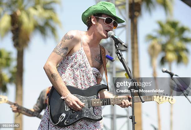 John McCauley of Deer Tick performs as part of the Coachella Valley Music and Arts Festival at the Empire Polo Fields on April 16, 2010 in Indio,...