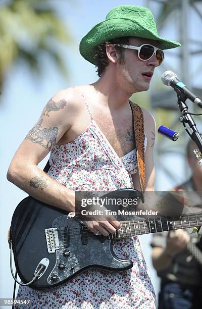 John McCauley of Deer Tick performs as part of the Coachella Valley Music and Arts Festival at the Empire Polo Fields on April 16, 2010 in Indio,...