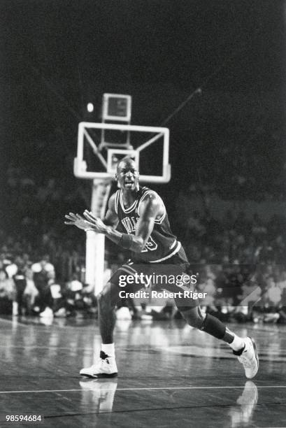 Michael Jordan of the Chicago Bulls calls for the ball in an undated photo.