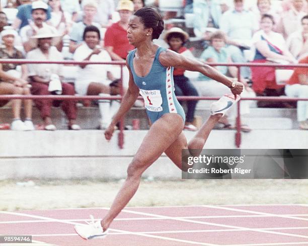 Evelyn Ashford races, circa 1980s.