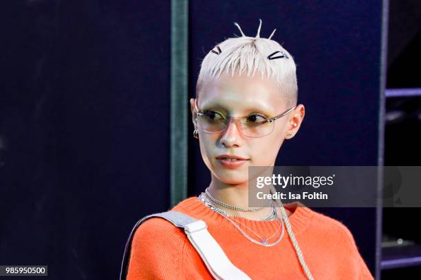 Model and Influencer Jazzelle Zanaughtti during the Bread&&Butter by Zalando 2018 - Preview Event on June 27, 2018 in Berlin, Germany.