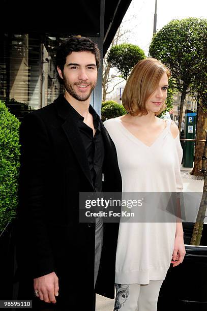 Actors Tahar Rahim and Marie-Josee Croze attend the Romy Schneider And Patrick Dewaere Awards Brunch - 2010 at the Hyatt Regency Paris Madeleine...