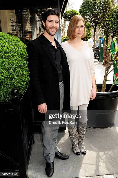 Actors Tahar Rahim and Marie-Josee Croze attend the Romy Schneider And Patrick Dewaere Awards Brunch - 2010 at the Hyatt Regency Paris Madeleine...