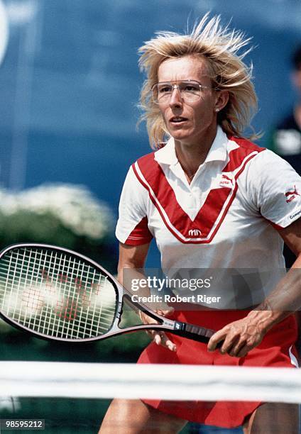 Martina Navratilova awaits the shot, circa 1980s.