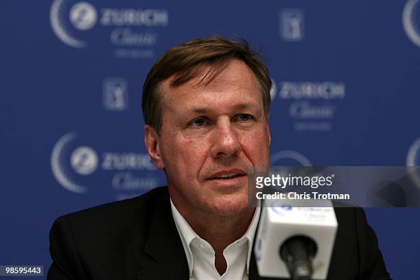 Zurich CEO Martin Senn attends the announcement of Phase II of the PGA TOUR's Together, Anything's Possible charity initiative during a press...