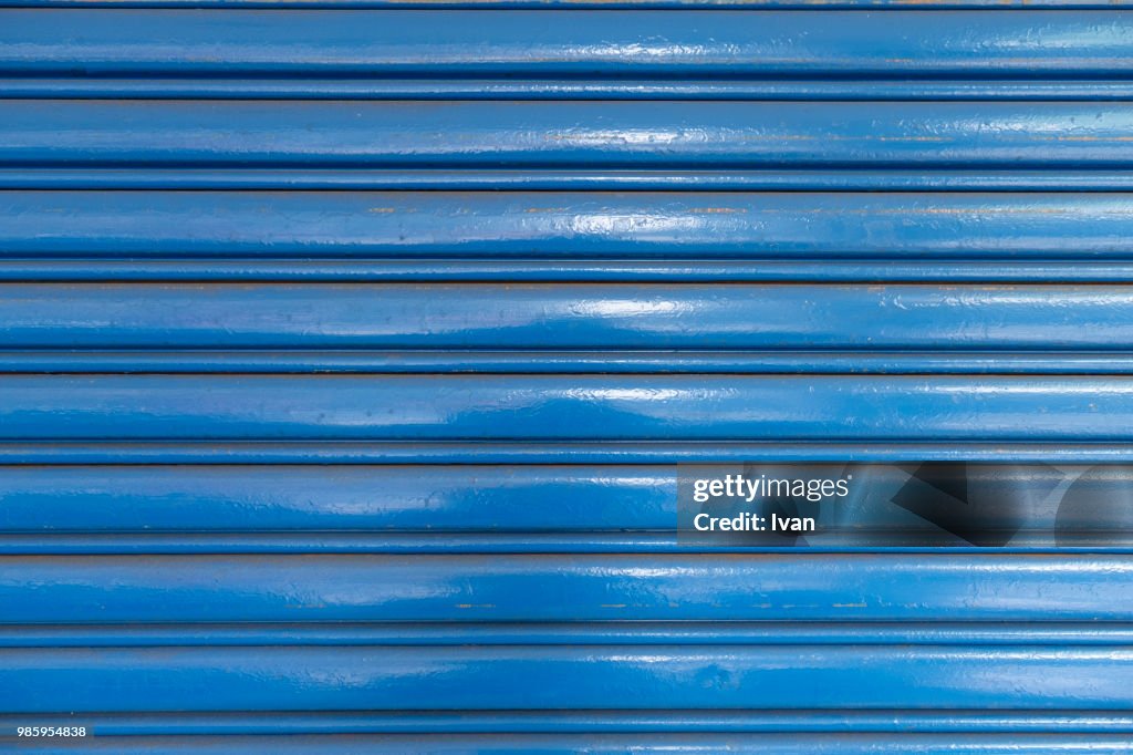 Full Frame texture, Blue Shutter Textured Roll-Up Door