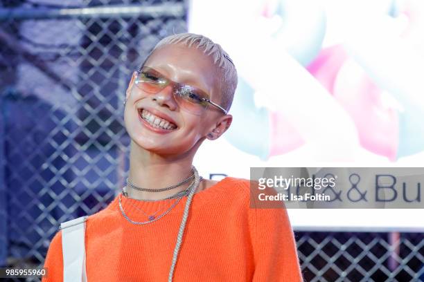 Model and Influencer Jazzelle Zanaughtti during the Bread&&Butter by Zalando 2018 - Preview Event on June 27, 2018 in Berlin, Germany.