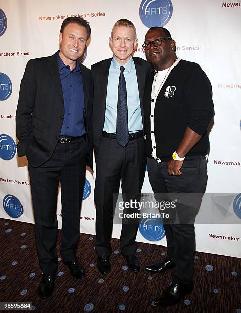 Chris Harrison, Kevin Beggs, and Randy Jackson attend hitmakers cable reality: "Unscripted on Cable: The State of the Business" at The Beverly Hilton...