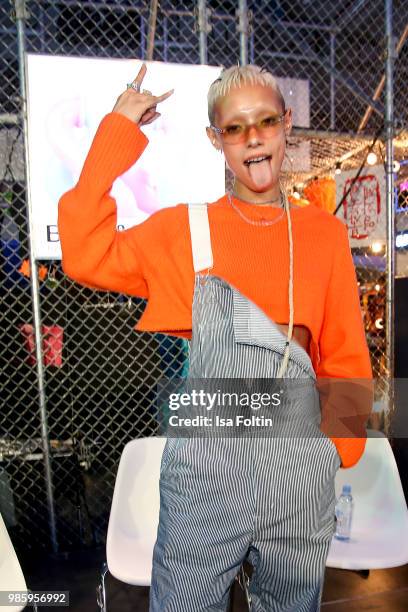 Model and Influencer Jazelle Zanaughtti during the Bread&&Butter by Zalando 2018 - Preview Event on June 27, 2018 in Berlin, Germany.