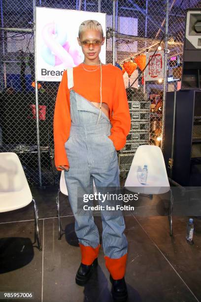 Model and Influencer Jazelle Zanaughtti during the Bread&&Butter by Zalando 2018 - Preview Event on June 27, 2018 in Berlin, Germany.