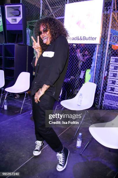 Rapper Kodie Shane during the Bread&&Butter by Zalando 2018 - Preview Event on June 27, 2018 in Berlin, Germany.