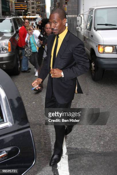 Actor Eddie Murphy visits "Late Show With David Letterman" at the Ed Sullivan Theater on April 21, 2010 in New York City.