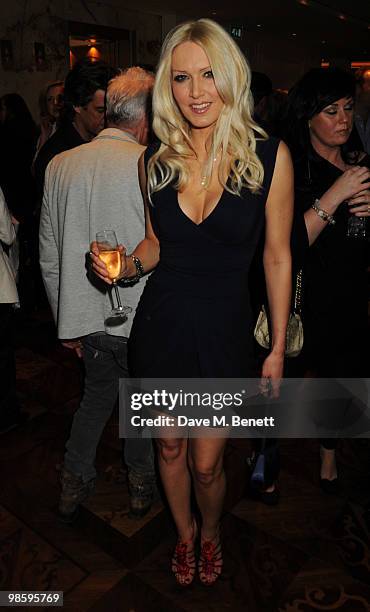 Emma Noble attends the book launch party of Nicky Haslam's book 'Sheer Opulence', at The Westbury Hotel on April 21, 2010 in London, England.