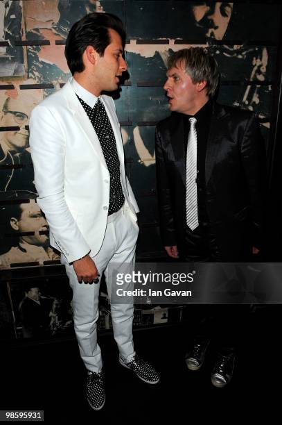 Mark Ronson and Nick Rhodes attend the Gucci Icon Temporary store opening afterparty at Ronnie Scott's on April 21, 2010 in London, England.