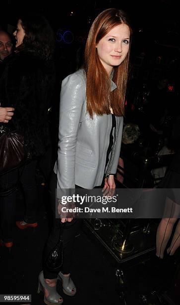 Bonnie Wright attends the afterparty following the opening of Gucci's pop-up sneaker store, at Ronnie Scott's on April 21, 2010 in London, England.