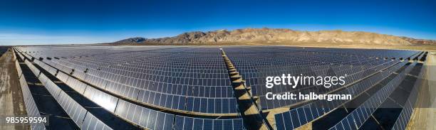 solar farm in desert - bakersfield stock pictures, royalty-free photos & images