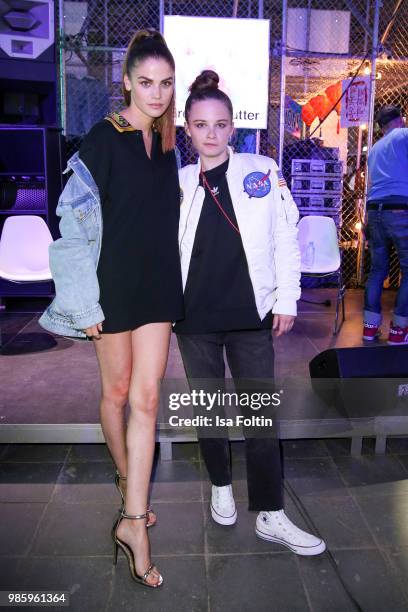 Lisa Tomaschewsky and Jasna Fritzi Bauer during the Bread&&Butter by Zalando 2018 - Preview Event on June 27, 2018 in Berlin, Germany.