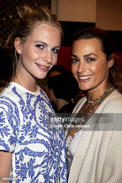 Poppy Delevingne and Yasmin Le Bon attend the Gucci Icon Temporary store opening on April 21, 2010 in London, England.