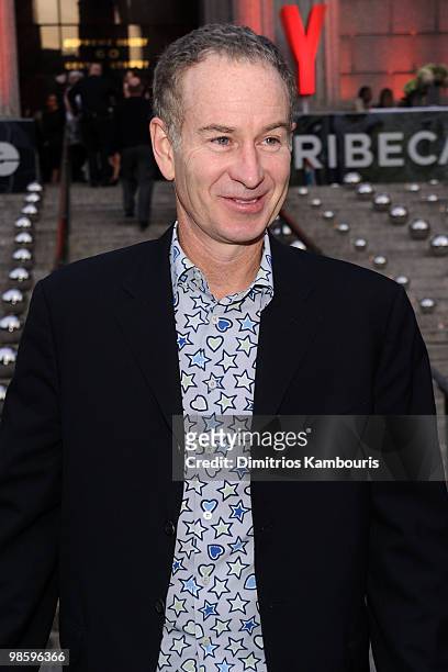 Tennis Player John McEnroe attends the Vanity Fair Party during the 9th Annual Tribeca Film Festival at the New York State Supreme Court on April 20,...