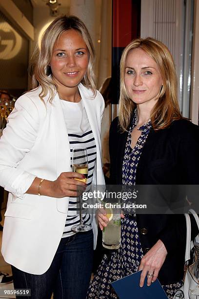 Tanya Semikoz and Trish Halpin attend the Gucci Icon Temporary store opening on April 21, 2010 in London, England.