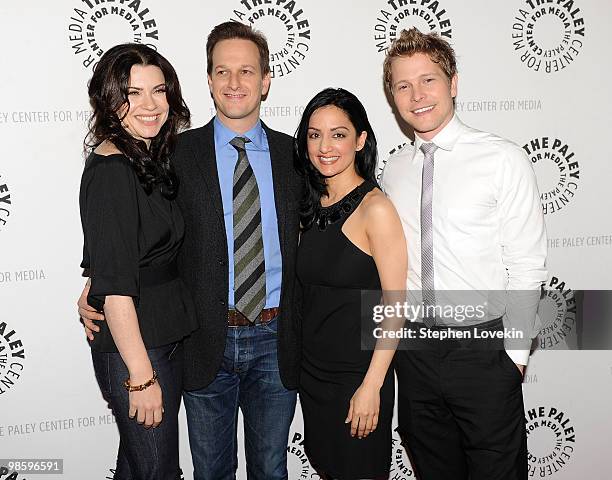 Actors Julianna Margulies, Josh Charles, Archie Panjabi, and Matt Czuchry attend an evening with "The Good Wife" at The Paley Center for Media on...