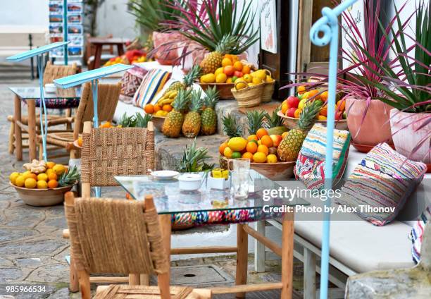 outdoors cafe - ibiza town stock pictures, royalty-free photos & images