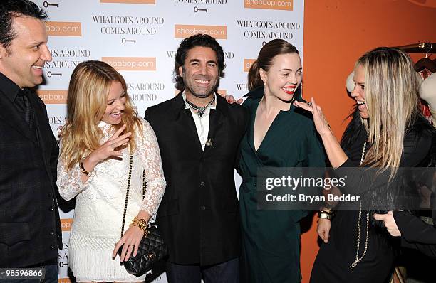 Store co-founder Seth Weisser, actress Becki Newton, store co-founder Gerard Maione, actress Melissa George and model Molly Sims attend the debut of...