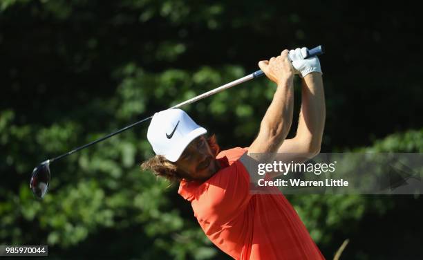 Tommy Fleetwood of England during the first round of the HNA Open de France at Le Golf National on June 28, 2018 in Paris, France. .