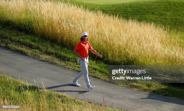 Tommy Fleetwood of England during the first round of the HNA Open de France at Le Golf National on June 28, 2018 in Paris, France. .