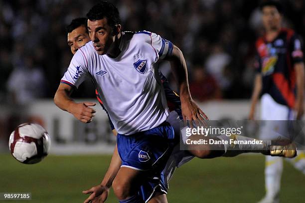 Alejandro Lembo of Uruguay's Nacional in action during their match against Morelia as part of the Libertadores Cup 2010 at the Central Park Stadium...