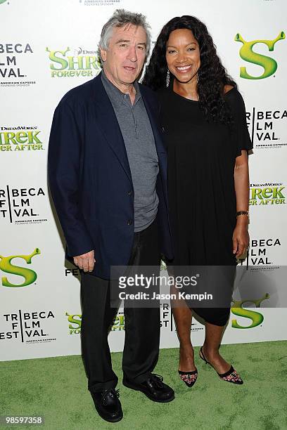 Tribeca Film Festival co-founder, Robert De Niro and wife Grace Hightower attend the 2010 Tribeca Film Festival opening night premiere of "Shrek...