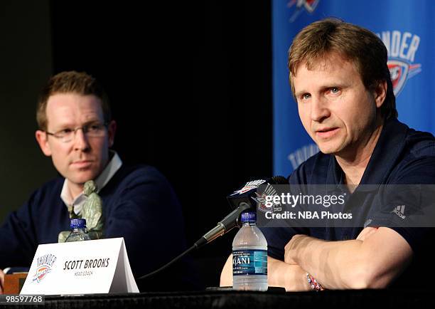 The NBA announced Head coach Scott Brooks of the Oklahoma City Thunder is the recipient of the Red Auerbach Trophy as the 2009-10 NBA Coach of the...