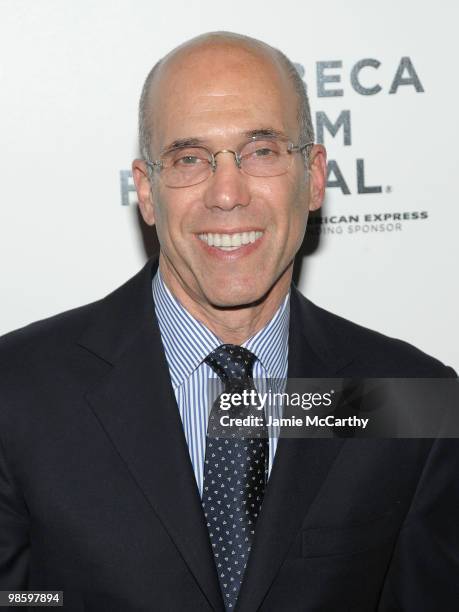 Jeffrey Katzenberg,CEO of DreamWorks Animation attends the "Shrek Forever After" premiere during the 9th Annual Tribeca Film Festival at the Ziegfeld...