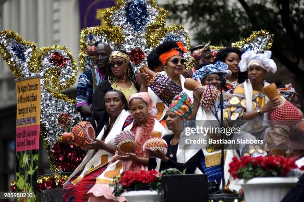 annual juneteenth parade and festival in philadelphia, pa - juneteenth stock pictures, royalty-free photos & images