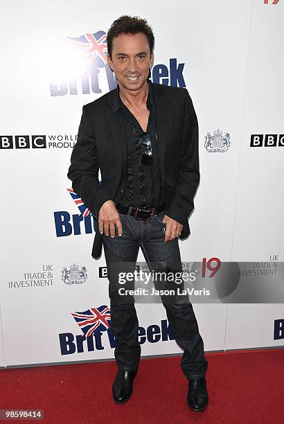 Bruno Tonioli attends the BritWeek champagne launch red carpet event at the British Consul General's residence on April 20, 2010 in Los Angeles,...