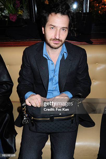 Actor Edouard Baer attends the Madame Irene from the Cafe de Flore Departure Party at Café de Flore on March 31, 2010 in Paris, France.