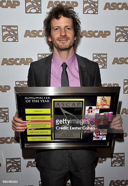 Lukasz "Dr. Luke" Gottwald arrives at the 27th Annual ASCAP Pop Music Awards held at the Renaissance Hollywood Hotel on April 21, 2010 in Hollywood,...