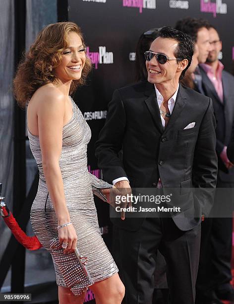 Actress Jennifer Lopez arrives at the premiere of CBS Films' 'The Back-up Plan' held at the Regency Village Theatre on April 21, 2010 in Westwood,...