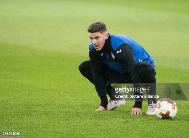 Atalanta Bergamo's Robin Gosens in action during the training session of his team in Dortmund, Germany, 14 February 2018. Europa League last round of...