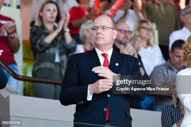 Prince Albert of Monaco during the Final Jeep Elite match between Monaco and Le Mans on June 24, 2018 in Monaco, Monaco.