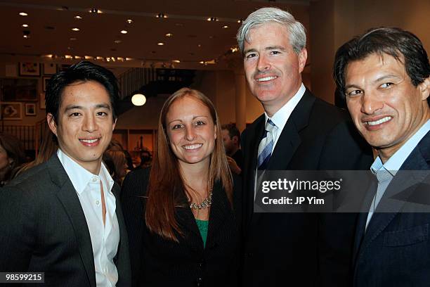 Jeff Li, Jennifer Early, Rob Sweeney and Frederic Fekkai attend the Teach For America Week celebration at J.Crew on April 21, 2010 in New York City.