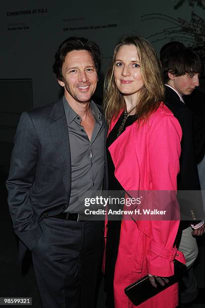 Actor Andrew McCarthy and Dolores Rice attend the 2010 Tribeca Film Festival opening night premiere after party for "Shrek Forever After" at the MOMA...