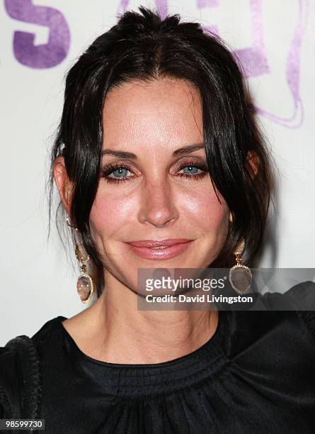 Actress Courteney Cox attends the 15th Annual Los Angeles Antique Show Opening Night Preview Party benefiting P.S. ARTS at Barker Hanger on April 21,...