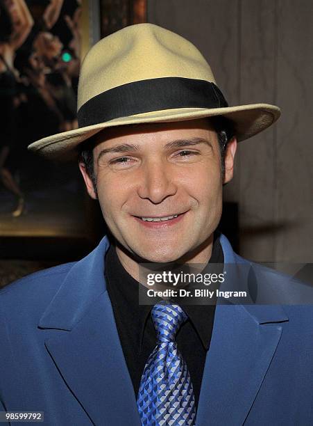 Actor Corey Feldman attends the opening night of the play "Chicago" at the Pantages Theatre on April 21, 2010 in Hollywood, California.