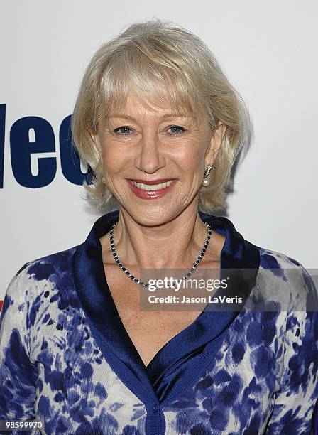 Actress Helen Mirren attends the BritWeek champagne launch red carpet event at the British Consul General's residence on April 20, 2010 in Los...