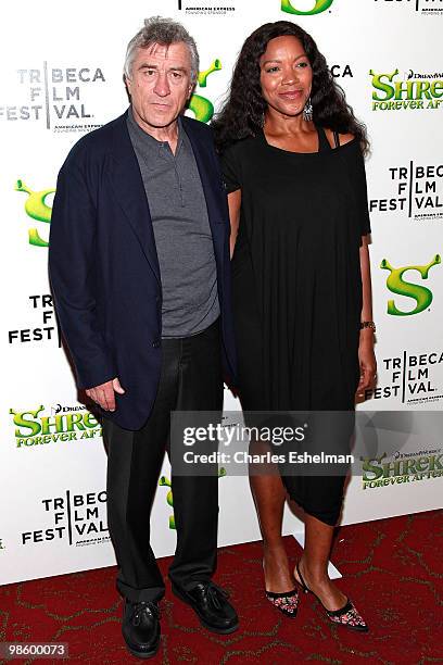 Tribeca Film Festival co-founder Robert De Niro and Grace Hightower attends the 9th Annual Tribeca Film Festival "Shrek Forever After" premiere at...