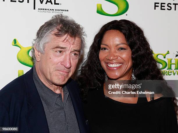 Tribeca Film Festival co-founder Robert De Niro and Grace Hightower attends the 9th Annual Tribeca Film Festival "Shrek Forever After" premiere at...