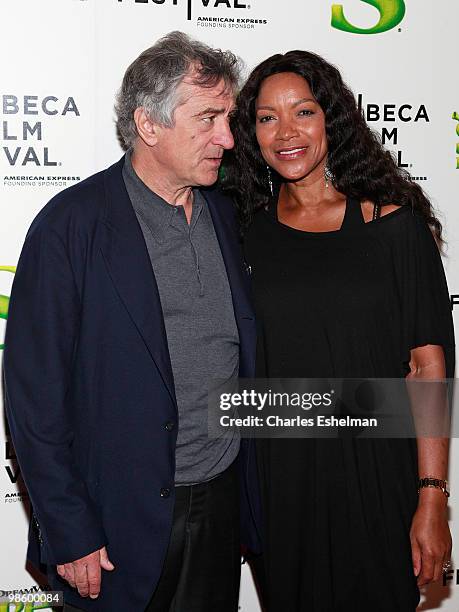 Tribeca Film Festival co-founder Robert De Niro and Grace Hightower attends the 9th Annual Tribeca Film Festival "Shrek Forever After" premiere at...