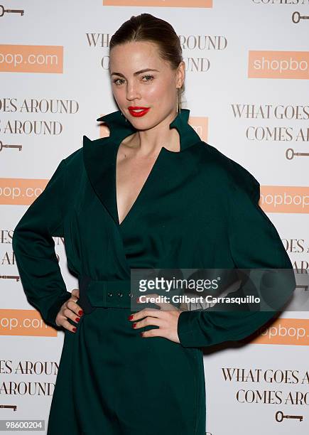 Actress Melissa George attends the debut of a vintage Chanel accessories collection at What Goes Around Comes Around on April 21, 2010 in New York...