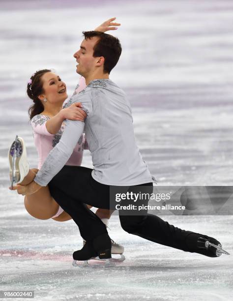 Annika Hocke and Ruben Blommaert from Germany in action during the figure skating free skate event of the 2018 Winter Olympics in the Gangneung Ice...